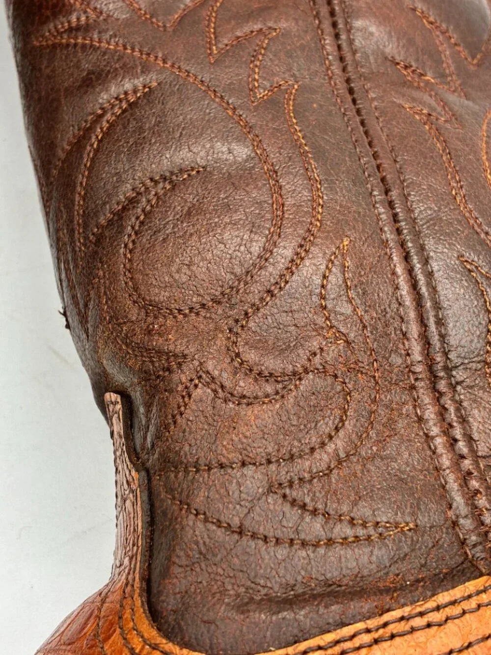 Vintage ACME 2334 Western Cowboy Boots Brown Leather Balance Youth Sz 3.5 D, VGC